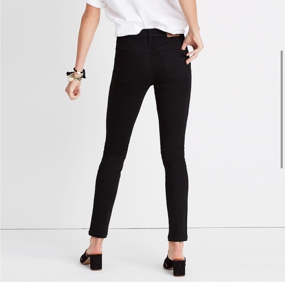 Madewell 9” high rise skinny black denim size 27 - Picture 2 of 8